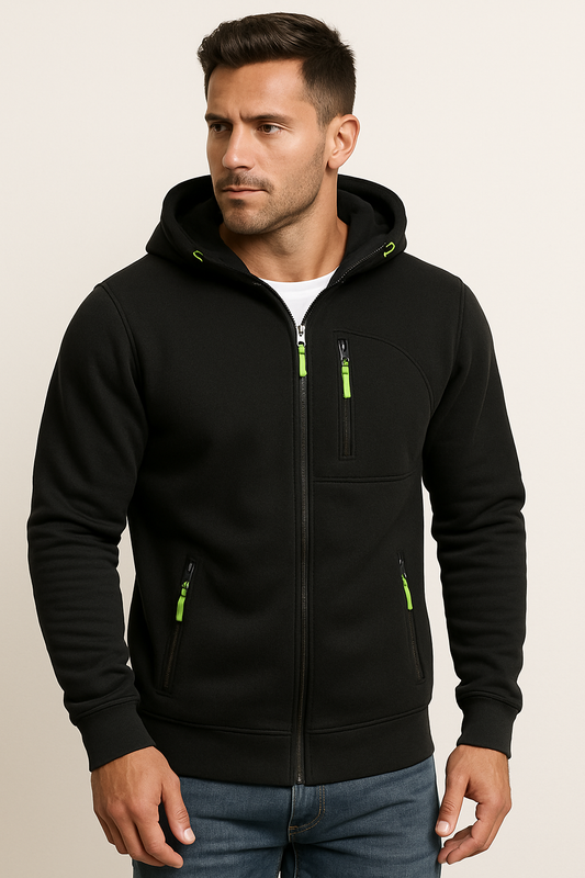 Herre Hooded Sweatshirt | Fuld Lynlås